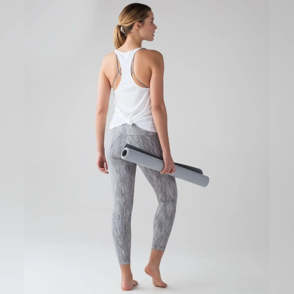 Lululemon Wunder Under Hi-Rise 7/8 Tight *25" Luon Arrow Battleship Silver - Picture 4 of 9